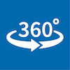 360 icon blue